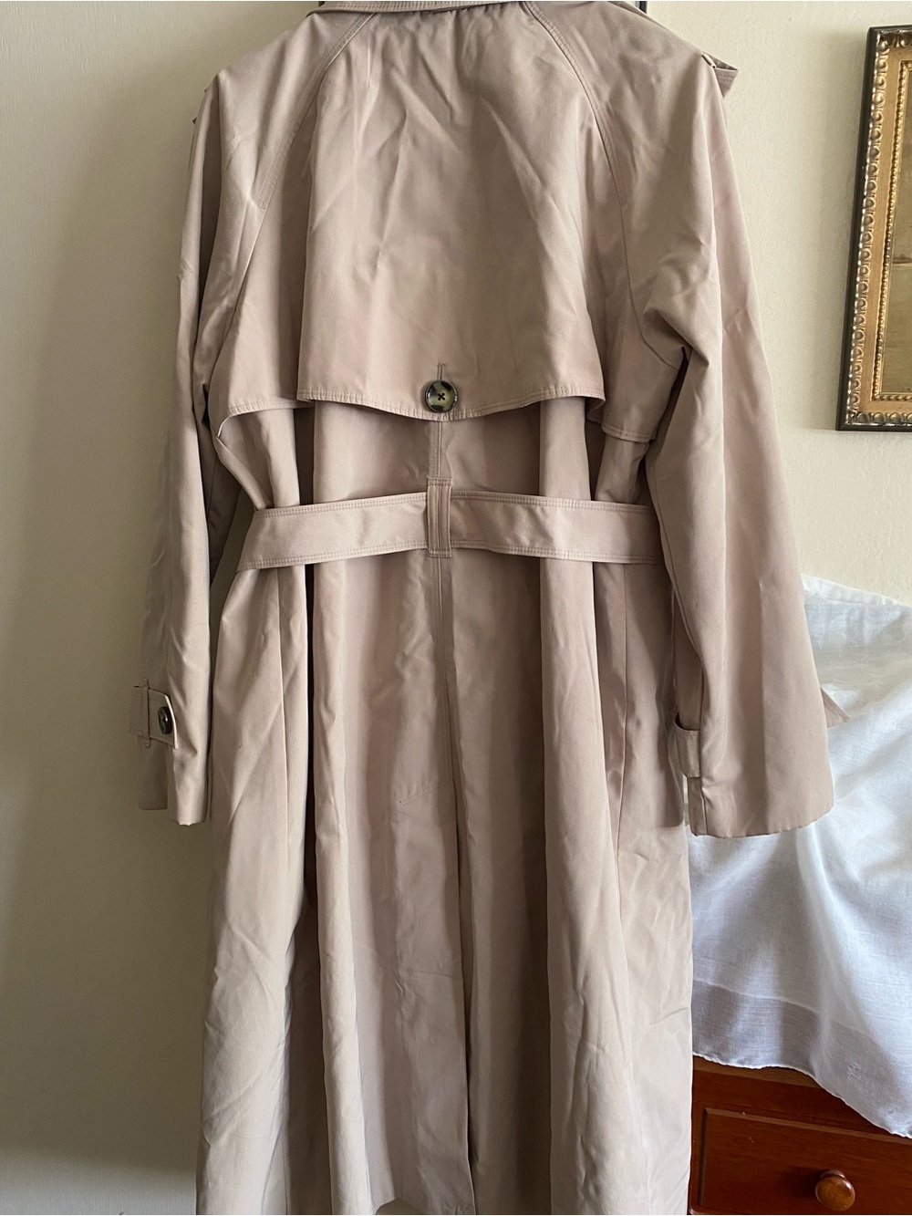 London Fog Cream Trench Coat - Picture 3 of 15